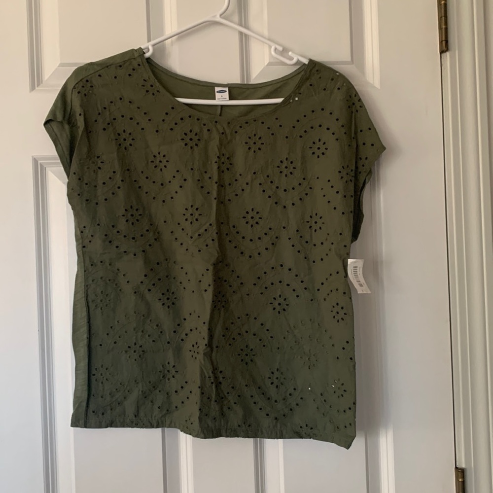 Old Navy Shortsleeve Eyelet Top